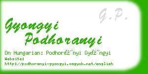 gyongyi podhoranyi business card
